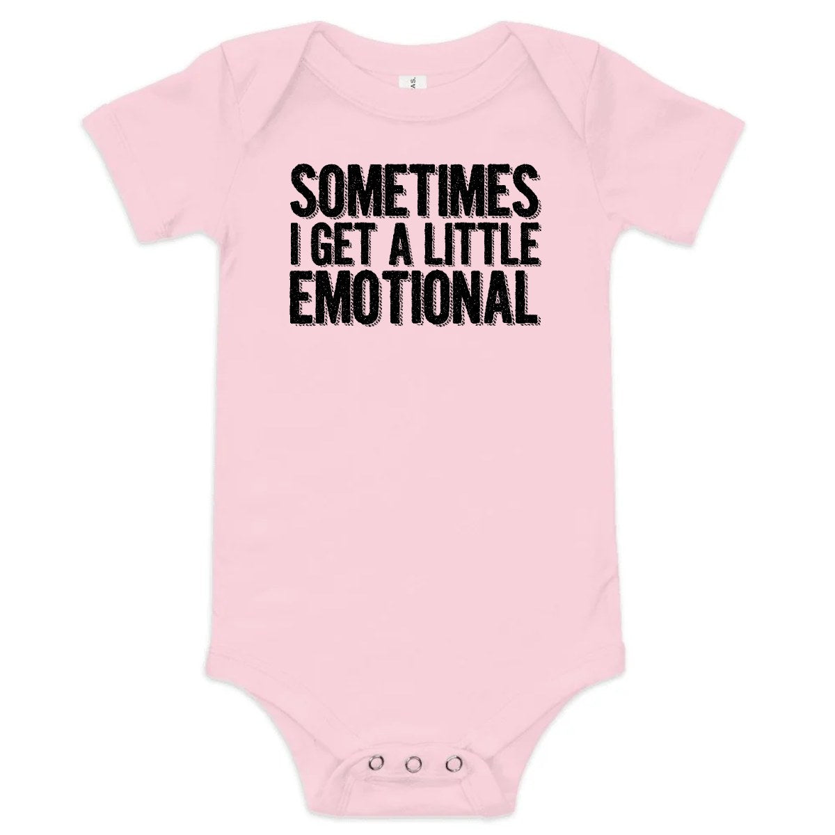 Sometimes I Get a Little Emotional — Baby Bodysuit / Pink