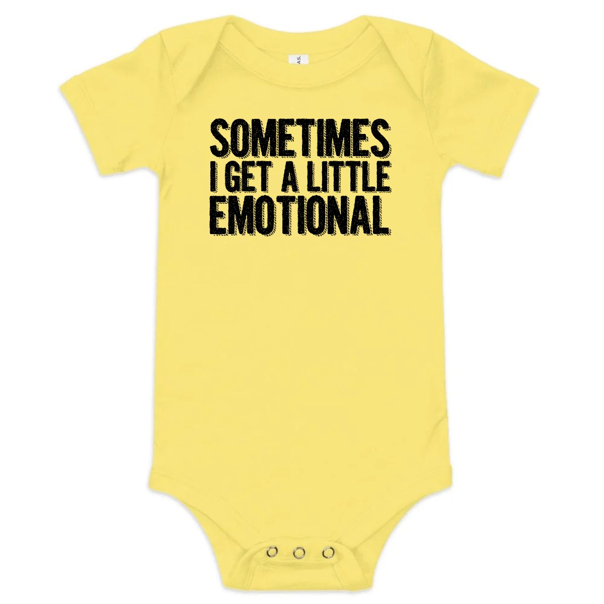 Sometimes I Get a Little Emotional — Baby Bodysuit / Yellow