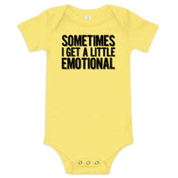 Sometimes I Get a Little Emotional — Baby Bodysuit / Yellow