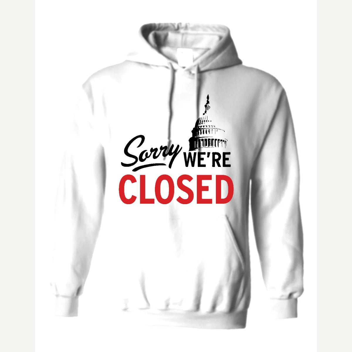 Sorry, We're Closed (Capitol) — Hoodie / White