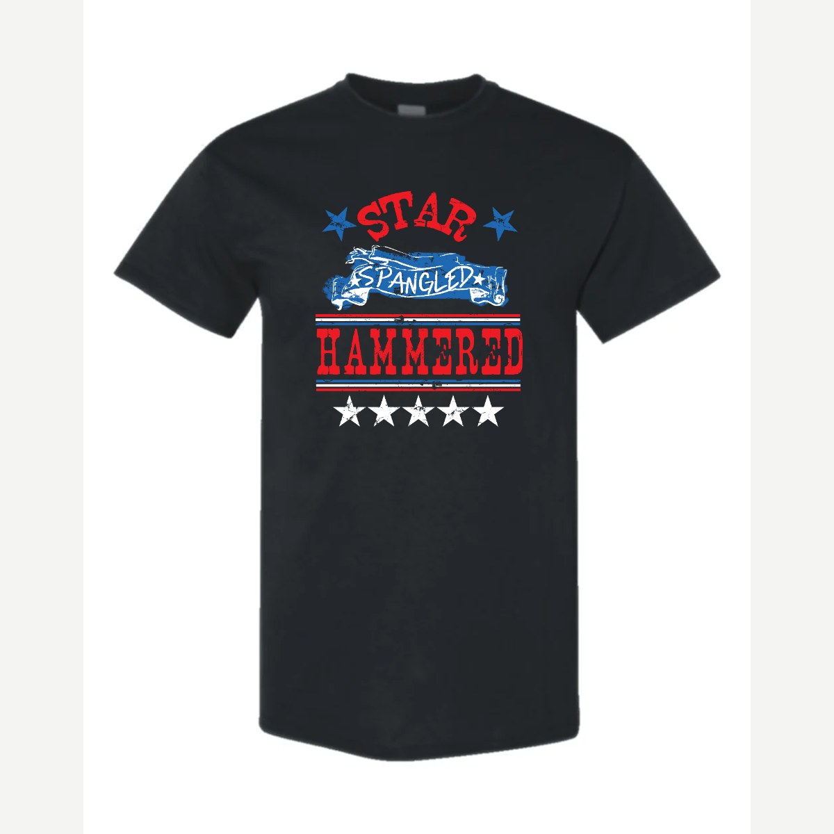 Star Spangled Hammered — Classic Tee / Black