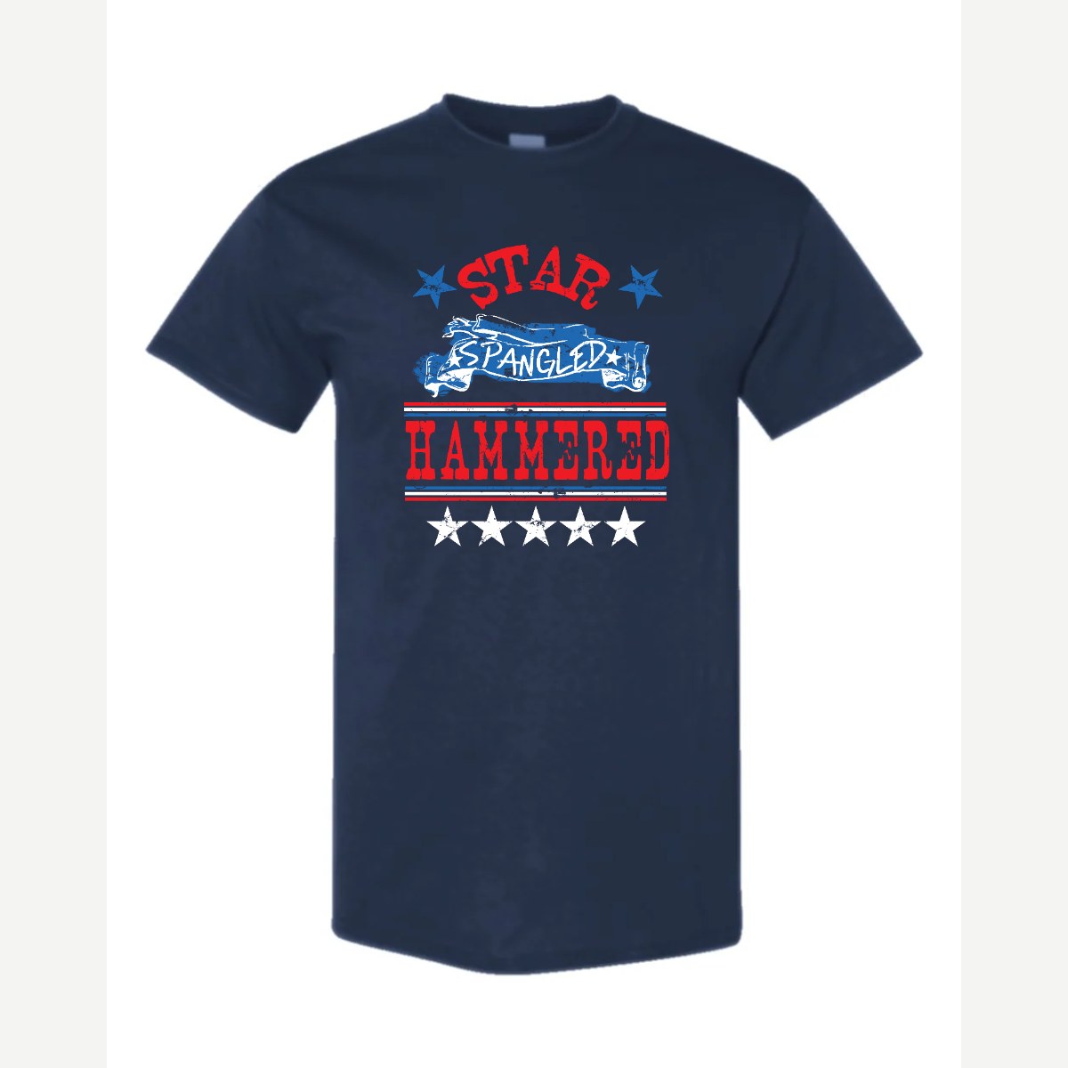 Star Spangled Hammered — Classic Tee / Navy