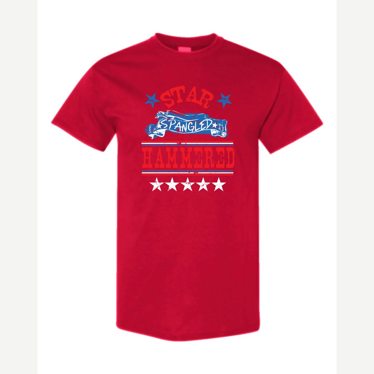 Star Spangled Hammered — Classic Tee / Red