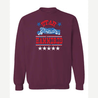 Star Spangled Hammered — Crewneck Sweatshirt / Maroon
