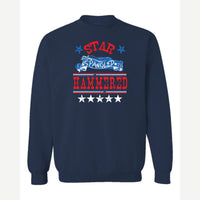 Star Spangled Hammered — Crewneck Sweatshirt / Navy