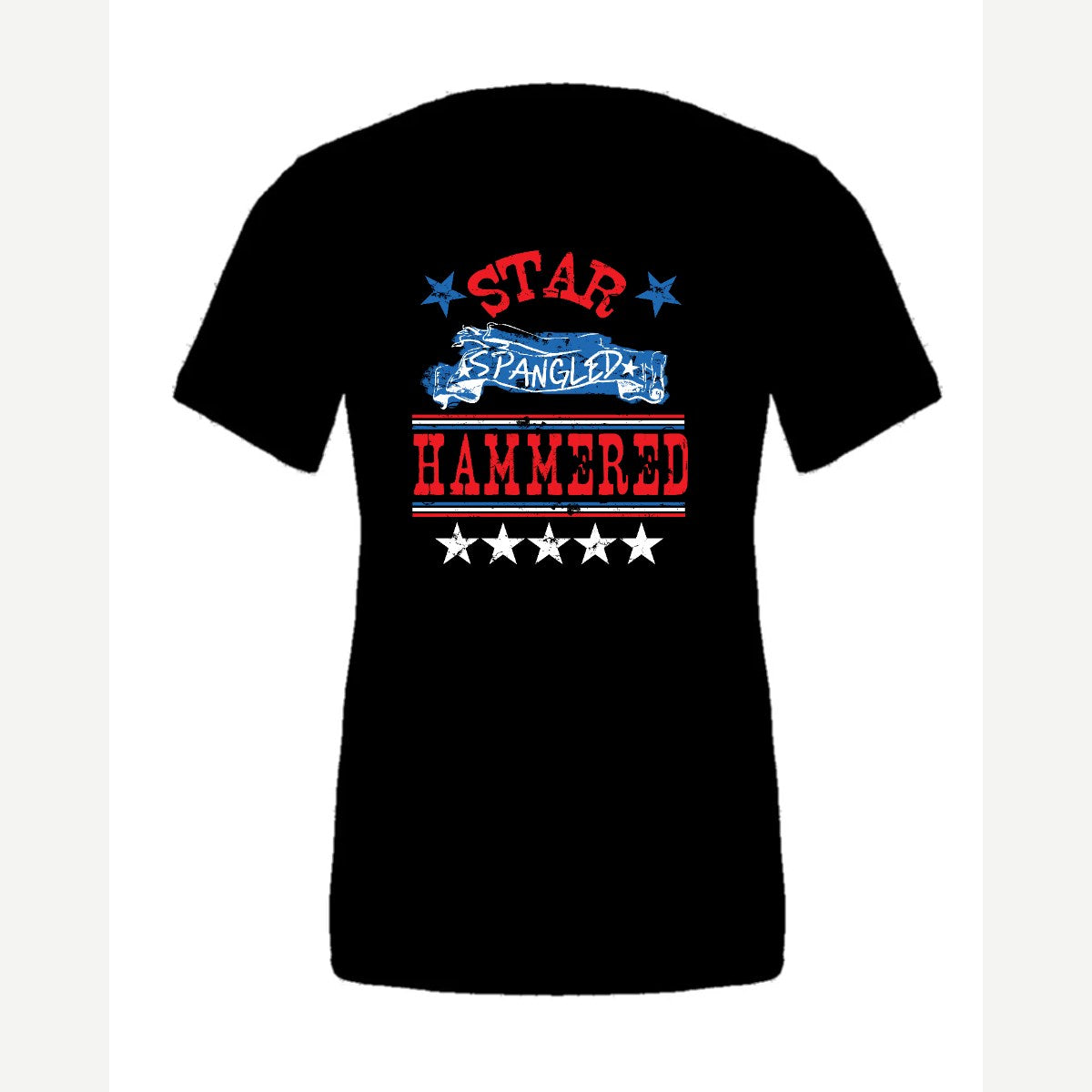 Star Spangled Hammered — Premium Tee / Black