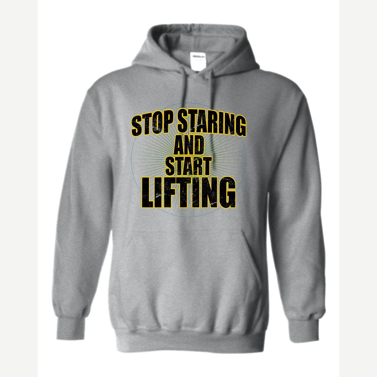 Stop Staring Start Lifting — Hoodie / Sport Grey
