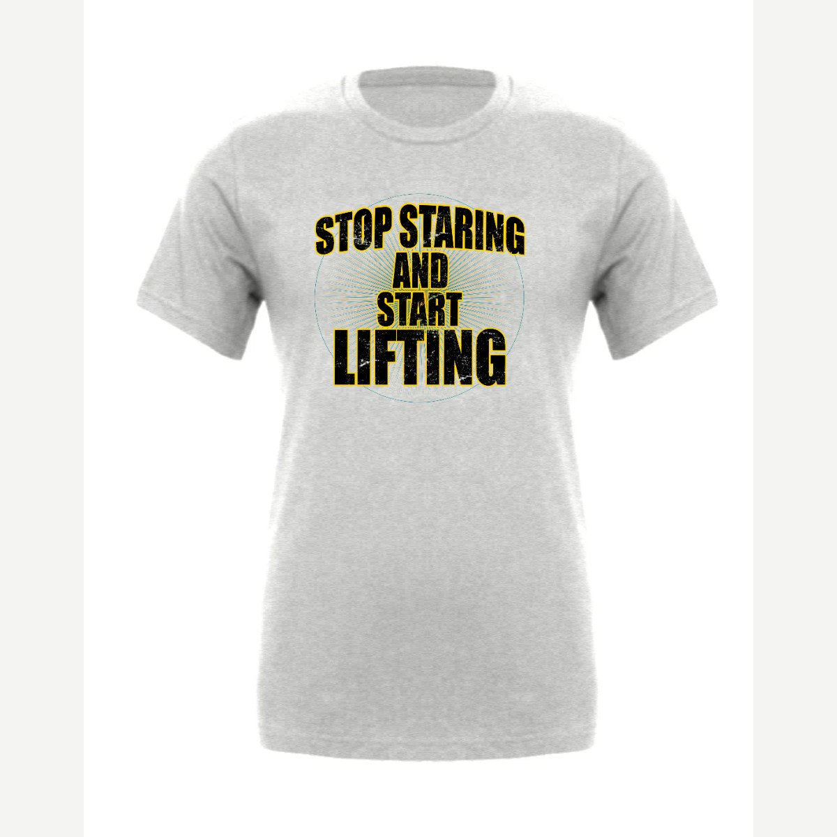 Stop Staring Start Lifting — Premium Tee / Athletic Heather