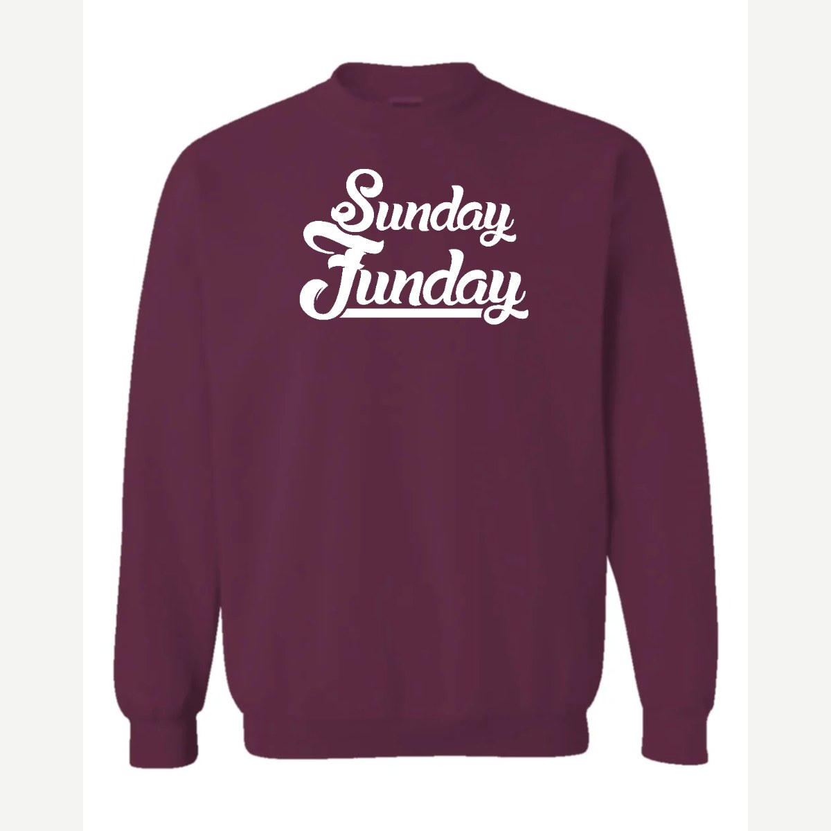 Sunday Funday — Crewneck Sweatshirt / Maroon