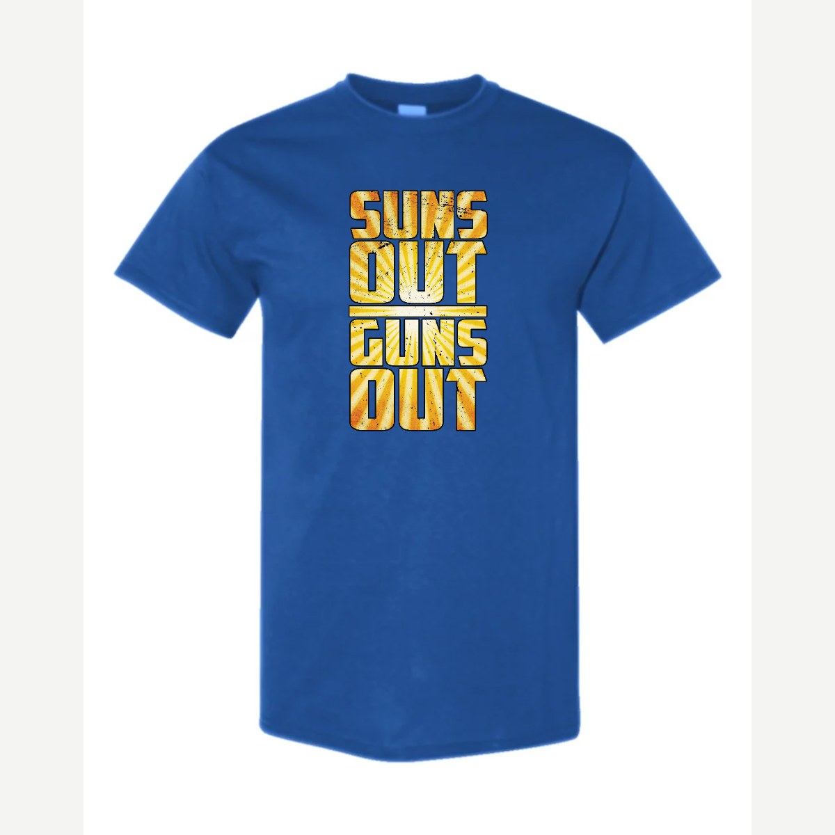 Suns Out Guns Out — Classic Tee / Royal