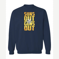 Suns Out Guns Out — Crewneck Sweatshirt / Navy