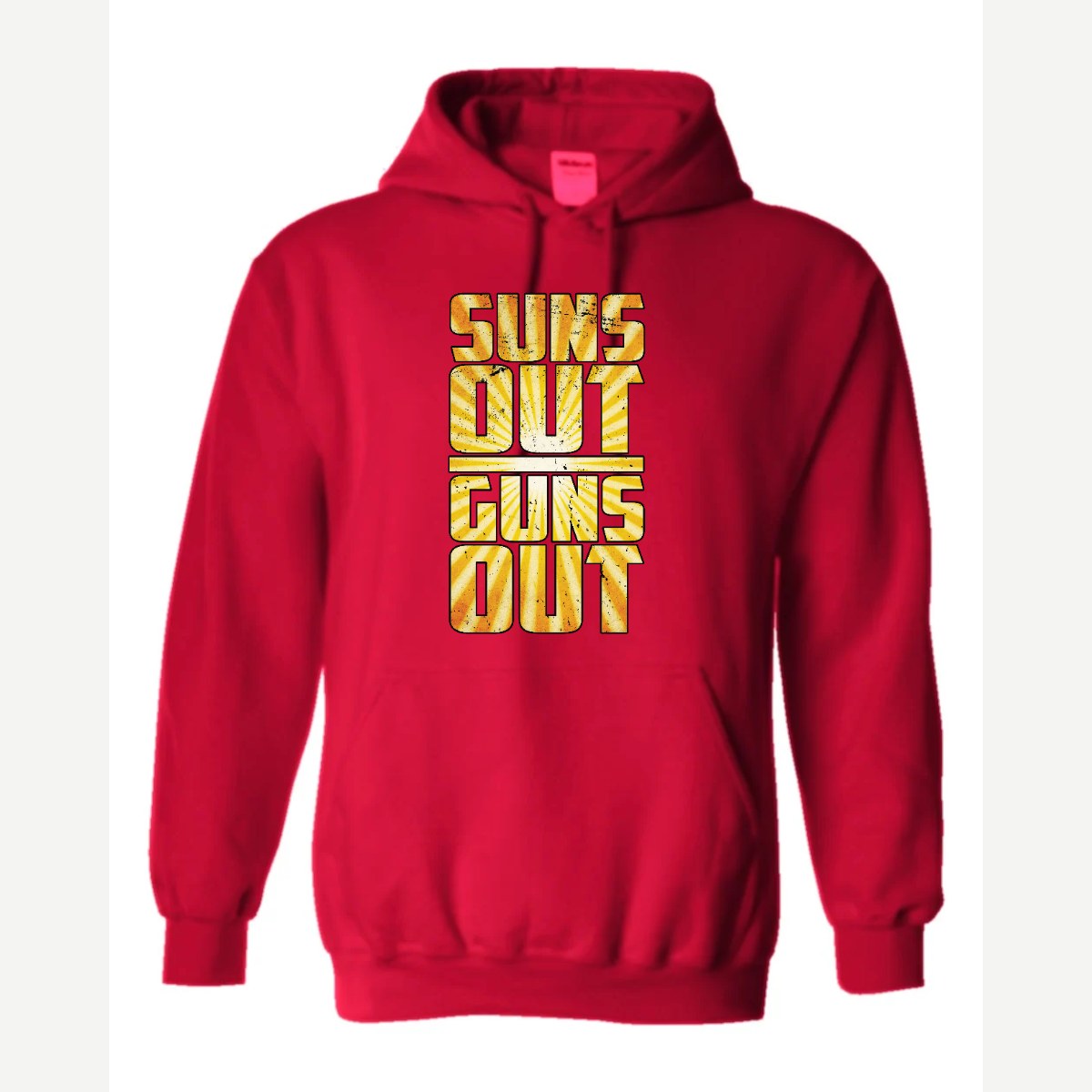 Suns Out Guns Out — Hoodie / Red