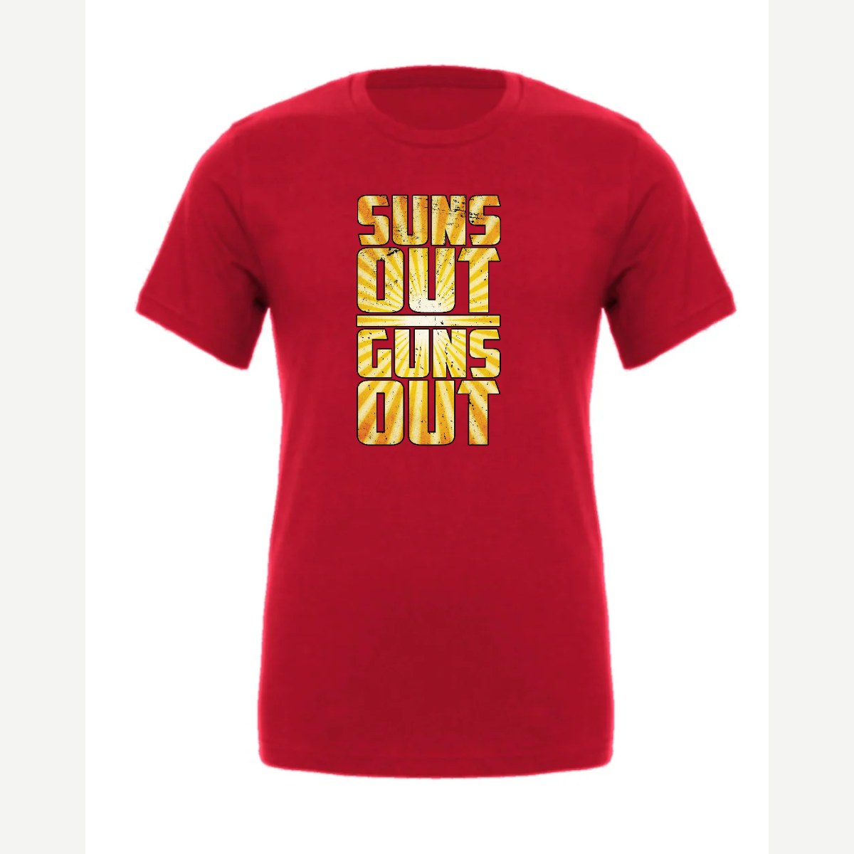 Suns Out Guns Out — Premium Tee / Red