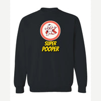 Super Pooper — Crewneck Sweatshirt / Black