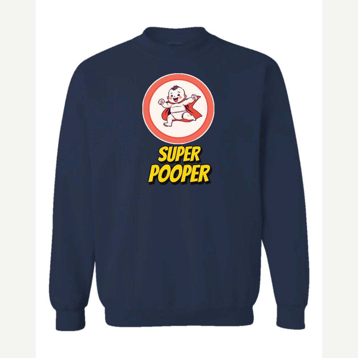 Super Pooper — Crewneck Sweatshirt / Navy