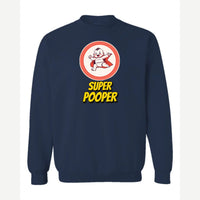 Super Pooper — Crewneck Sweatshirt / Navy