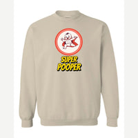 Super Pooper — Crewneck Sweatshirt / Sand