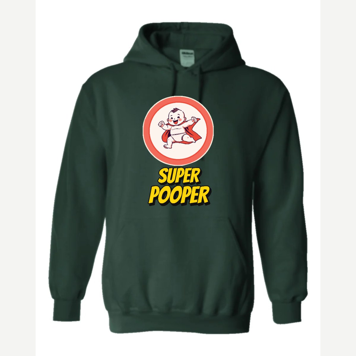 Super Pooper — Hoodie / Forest Green