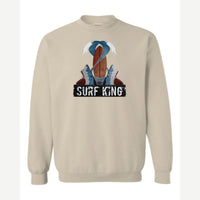 Surf King — Crewneck Sweatshirt / Sand