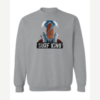 Surf King — Crewneck Sweatshirt / Sport Grey