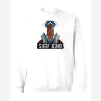 Surf King — Crewneck Sweatshirt / White
