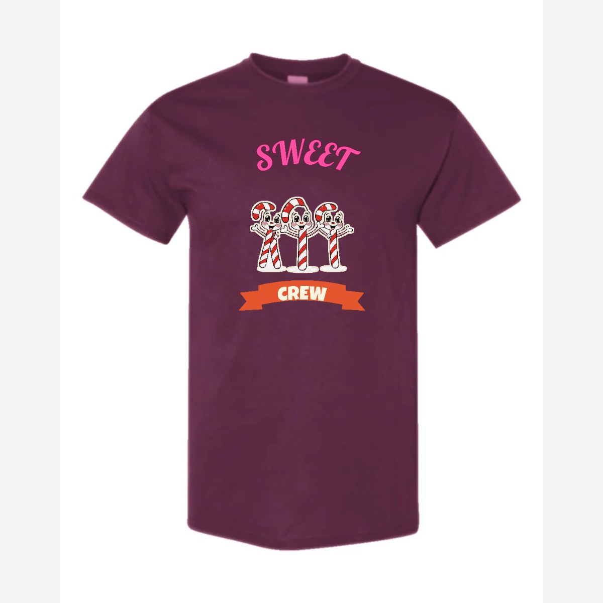 Sweet Crew (Candy Canes) — Classic Tee / Maroon