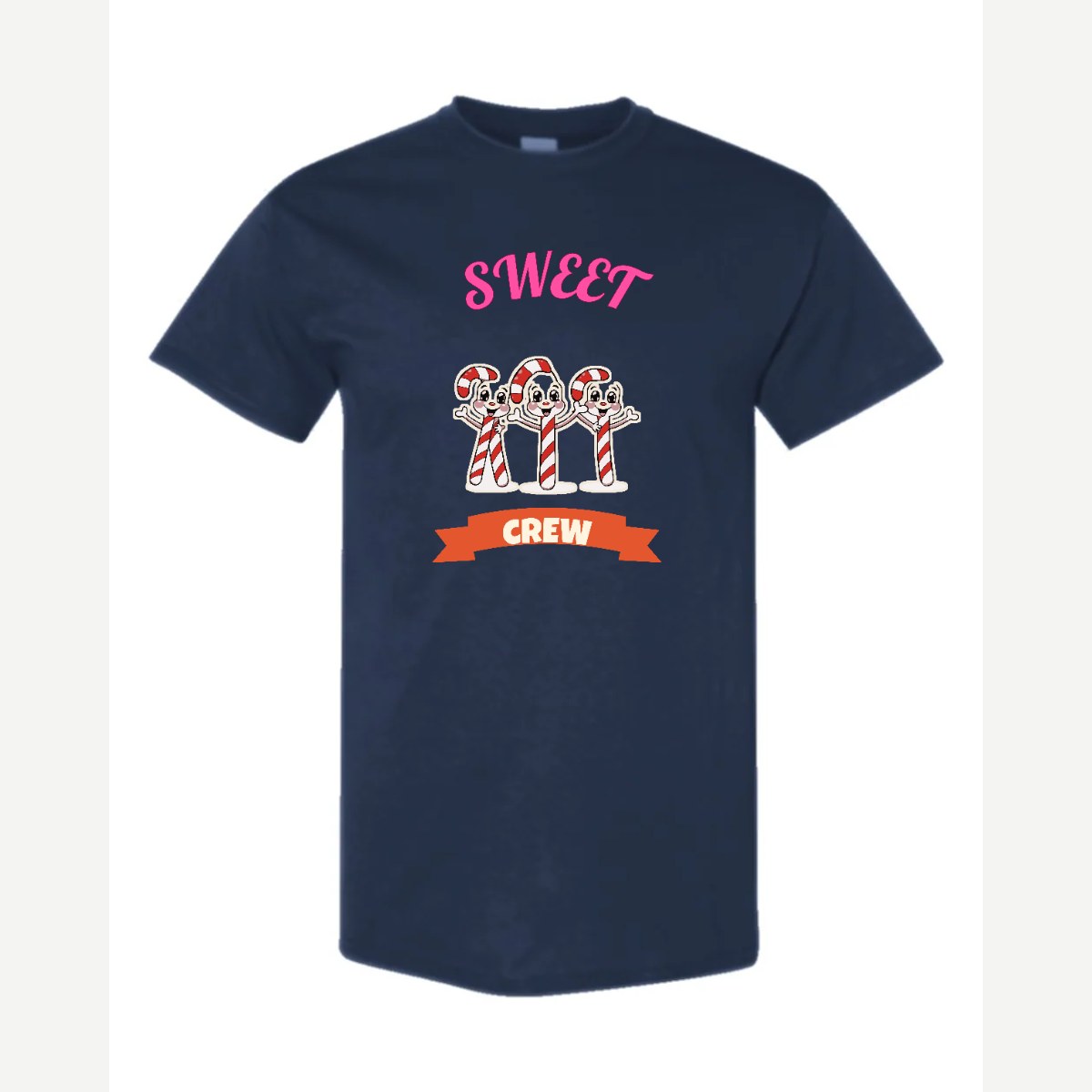 Sweet Crew (Candy Canes) — Classic Tee / Navy