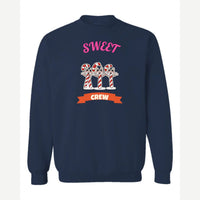 Sweet Crew (Candy Canes) — Crewneck Sweatshirt / Navy