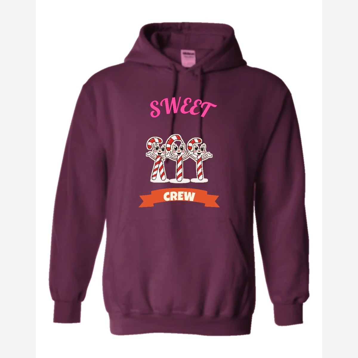 Sweet Crew (Candy Canes) — Hoodie / Maroon