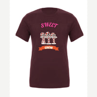 Sweet Crew (Candy Canes) — Premium Tee / Maroon