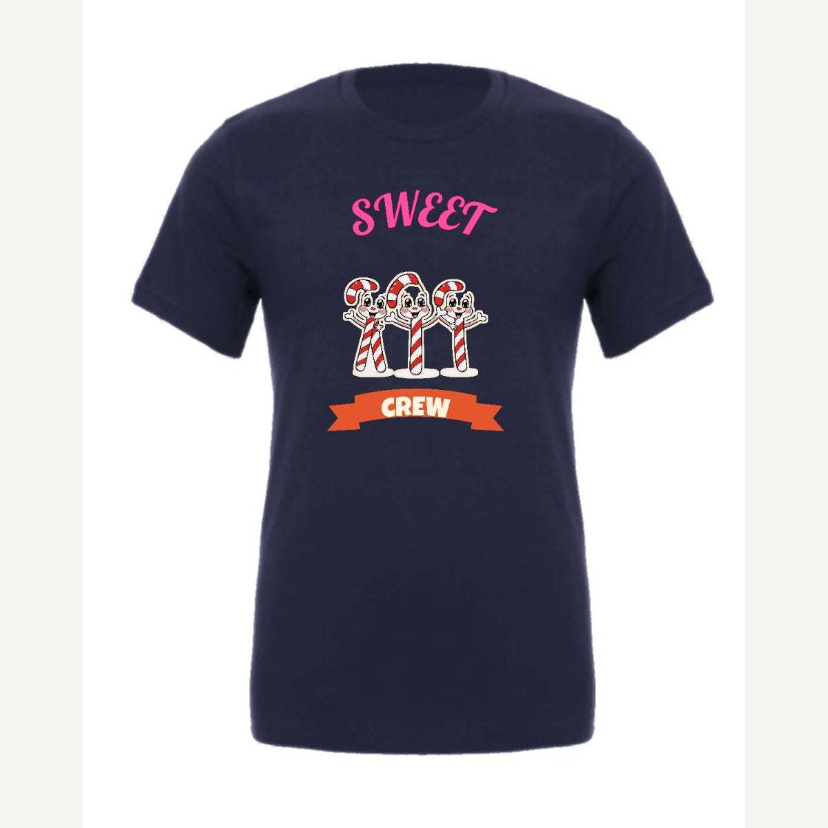 Sweet Crew (Candy Canes) — Premium Tee / Navy