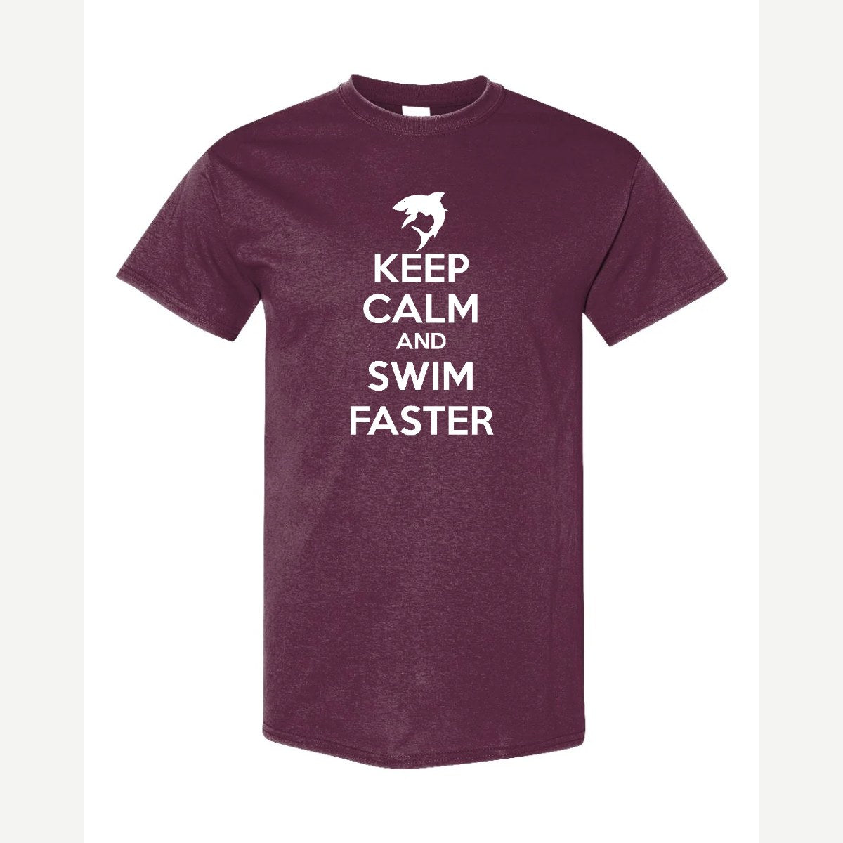 Swim Faster — Classic Tee / Maroon