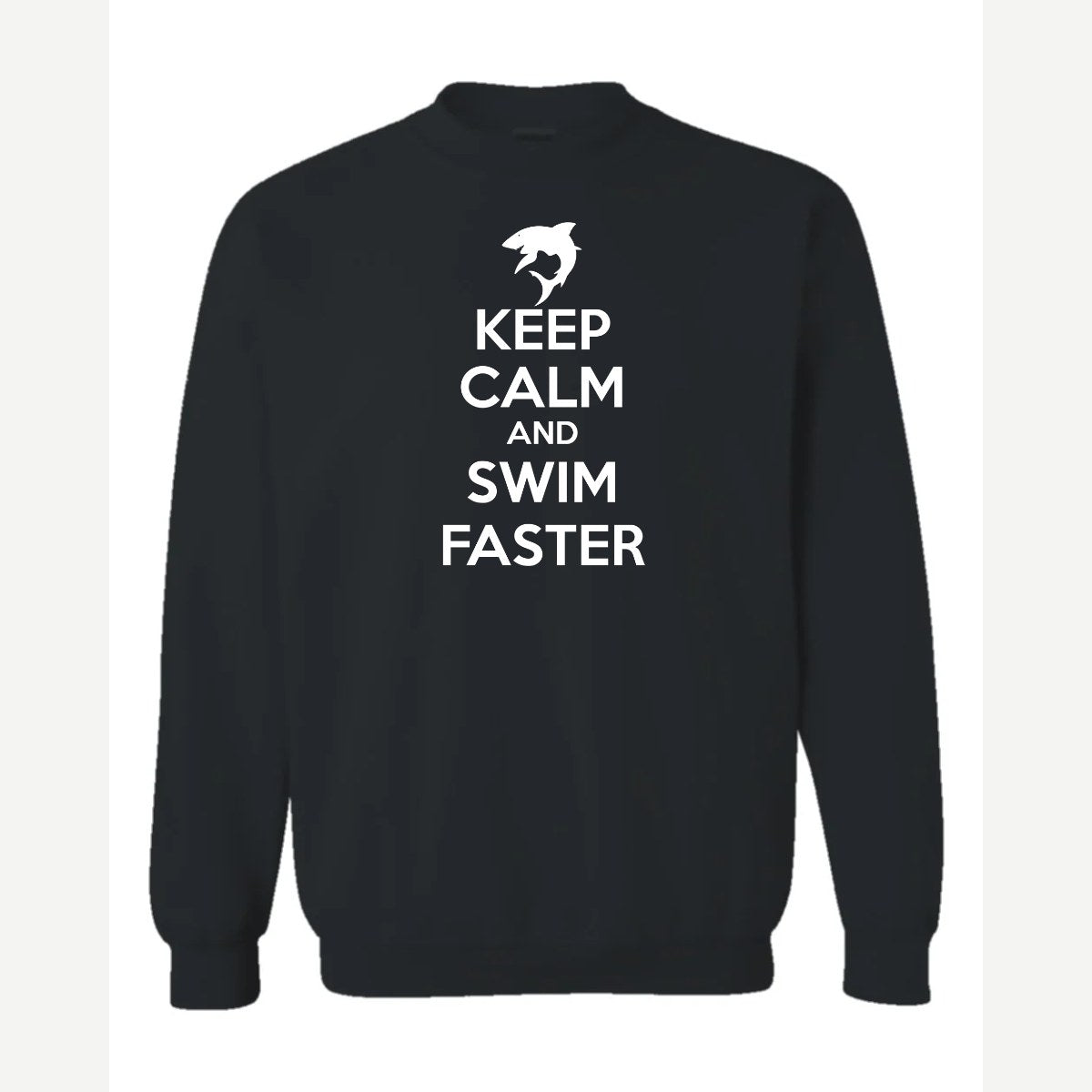 Swim Faster — Crewneck Sweatshirt / Black
