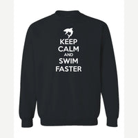 Swim Faster — Crewneck Sweatshirt / Black