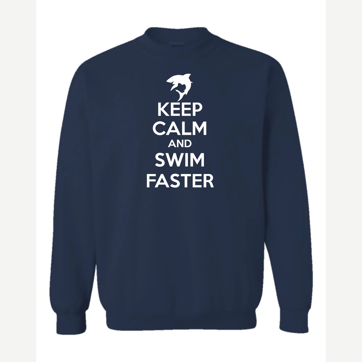 Swim Faster — Crewneck Sweatshirt / Navy