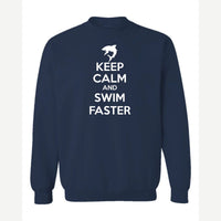 Swim Faster — Crewneck Sweatshirt / Navy