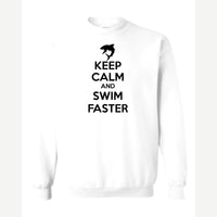Swim Faster — Crewneck Sweatshirt / White