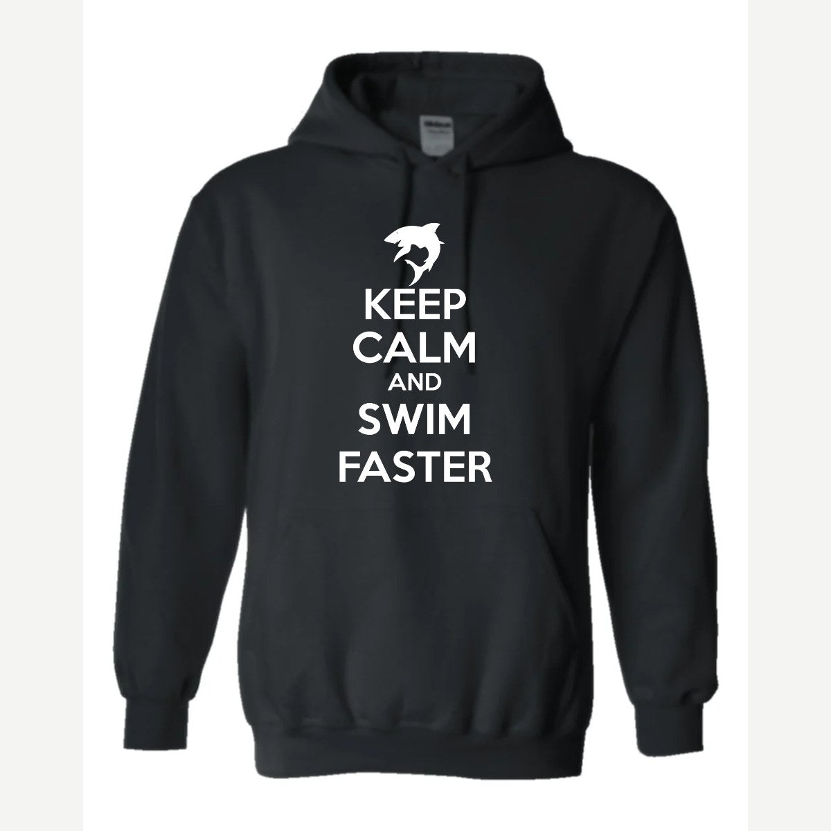 Swim Faster — Hoodie / Black