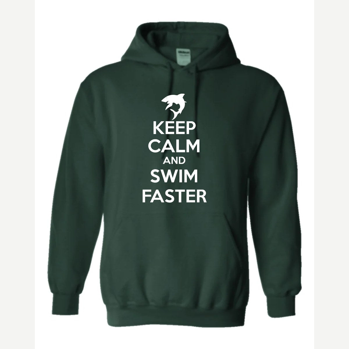 Swim Faster — Hoodie / Forest Green