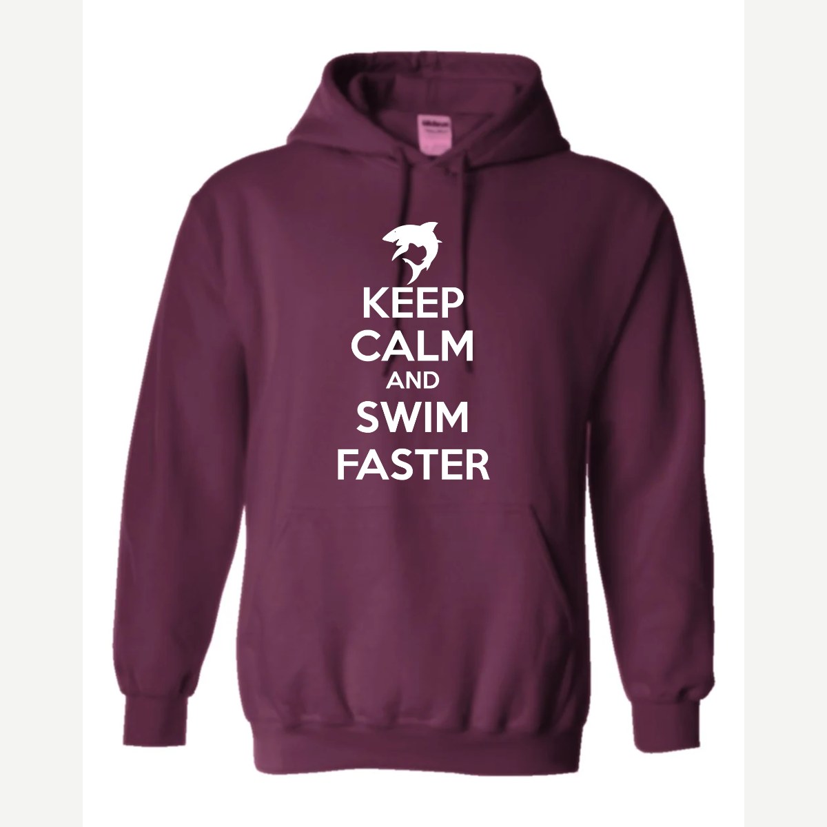 Swim Faster — Hoodie / Maroon