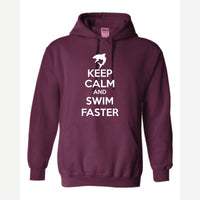 Swim Faster — Hoodie / Maroon