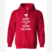 Swim Faster — Hoodie / Red