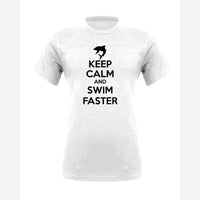 Swim Faster — Premium Tee / White