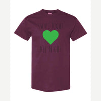 Swipe Right All Night — Classic Tee / Maroon