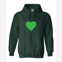 Swipe Right All Night — Hoodie / Forest Green