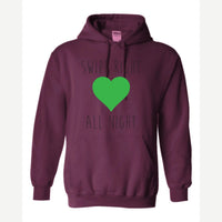 Swipe Right All Night — Hoodie / Maroon