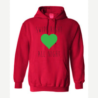 Swipe Right All Night — Hoodie / Red