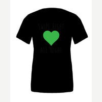 Swipe Right All Night — Premium Tee / Black