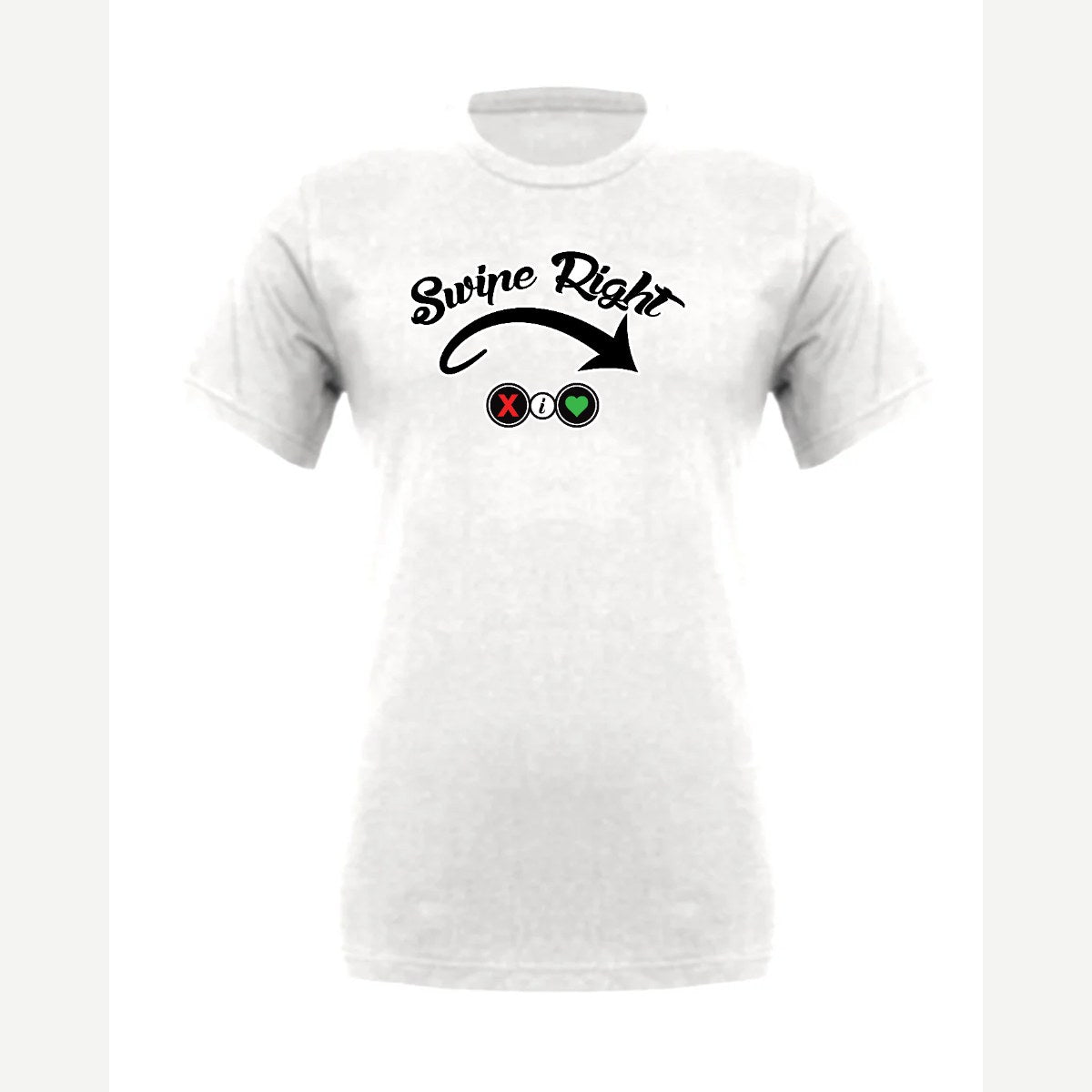 Swipe Right — Premium Tee / White