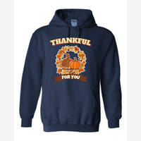 Thankful for You (Turkey & Pumpkin) — Hoodie / Navy